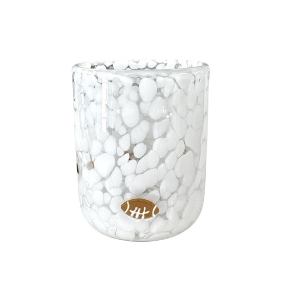 Anthropologie The Icon Juice Glass Confetti Edition White Football New With Tag - Picture 2 of 7